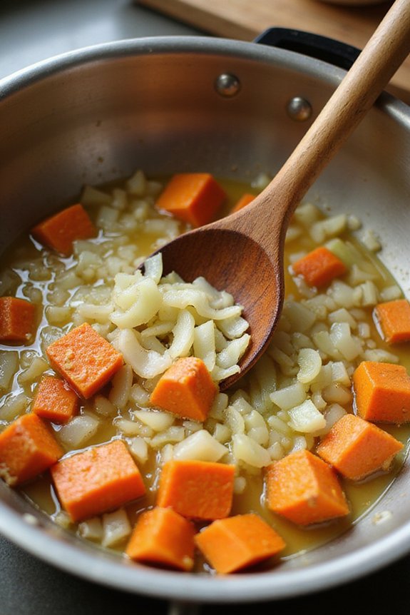 Easy Vegan Sweet Potato Soup (20 Minutes) - preparation