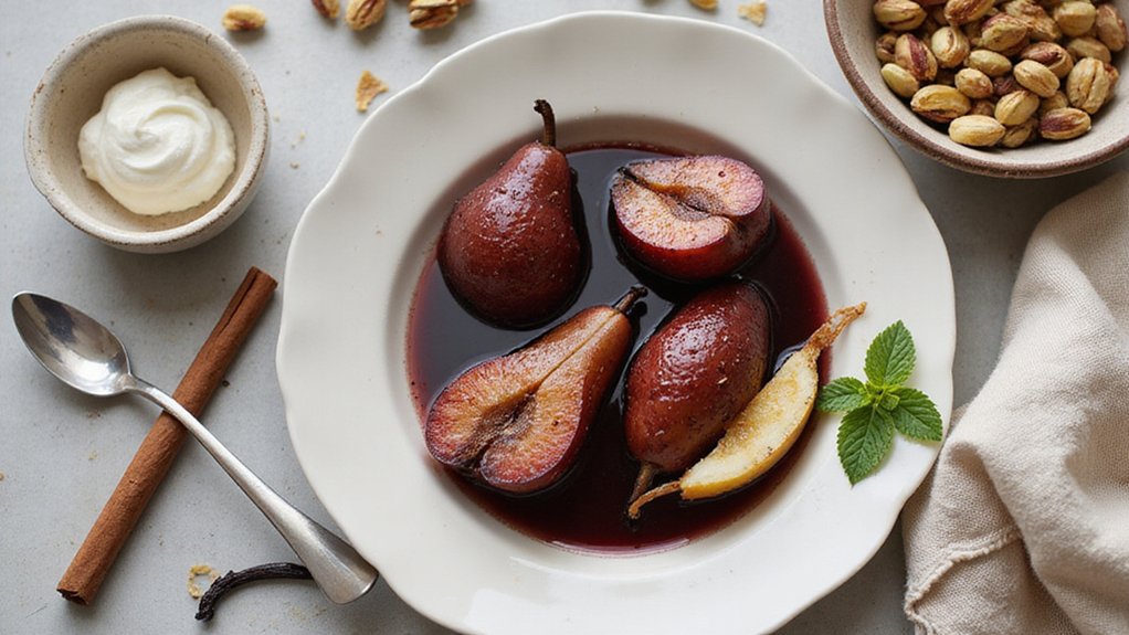 Elegant Compote of Pears in Spiced Port