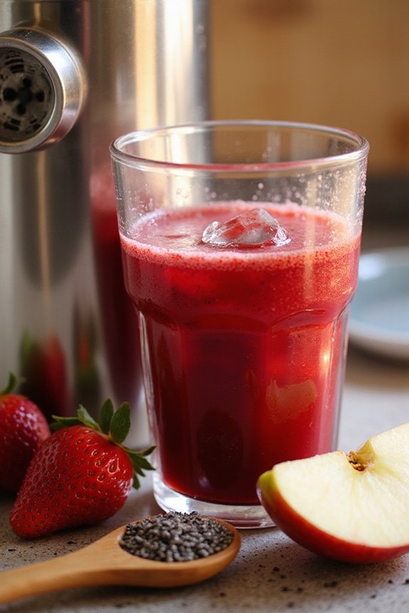 Fresh Strawberry-Apple Juice (Quick, Detox) - preparation