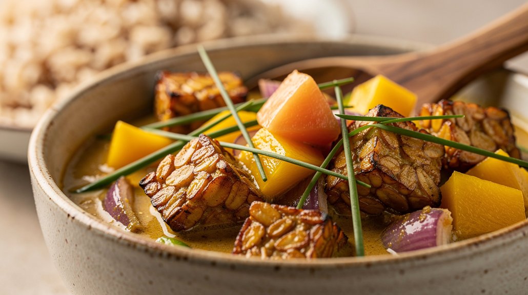 Golden Tempeh Curry (Best Plant-Based Dinner) - preparation