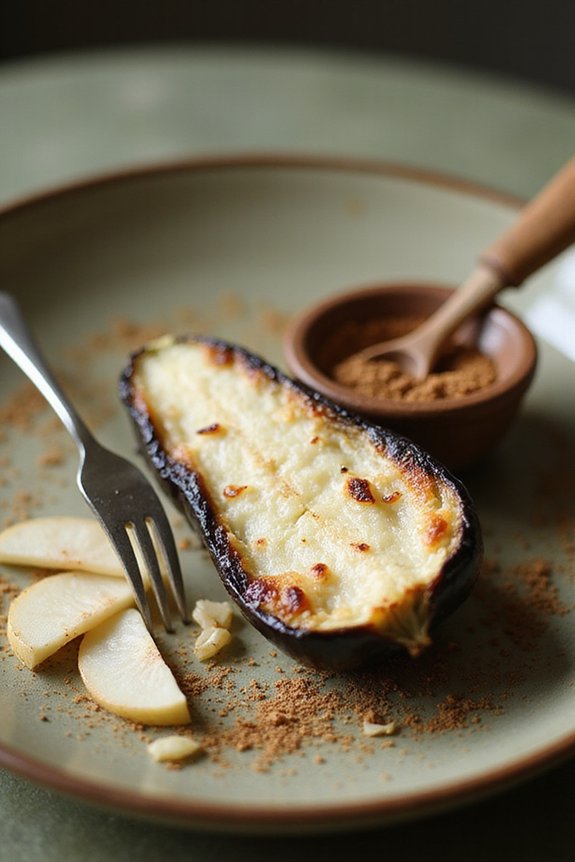 Healthy Chocolate Aubergine Pear Pudding (Vegan) - preparation