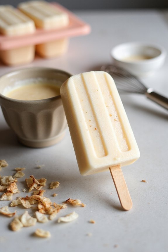 Homemade Coconut Pops (Dairy-Free Ice Cream) - preparation