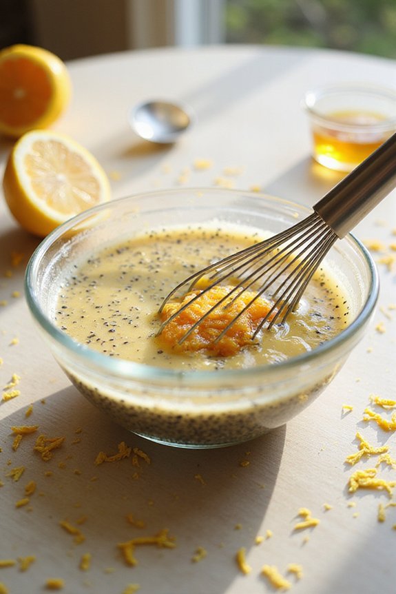 Lemon-Apricot Chia Seed Muffins (Easy Recipe) - preparation