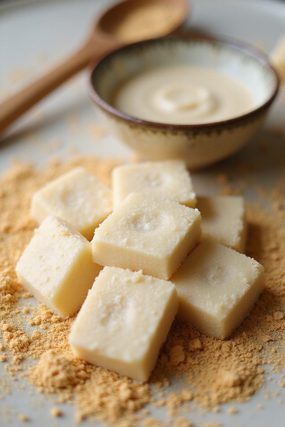 Microwaved Tofu Mochi (Easy Dessert) - preparation