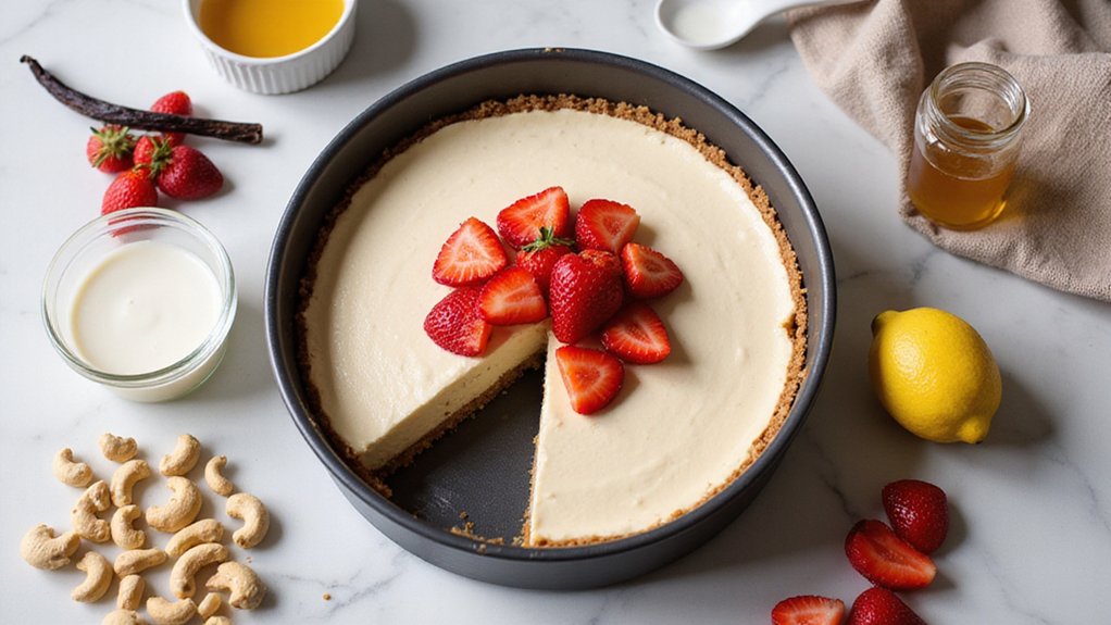 No-Bake Raw Berry Cheesecake