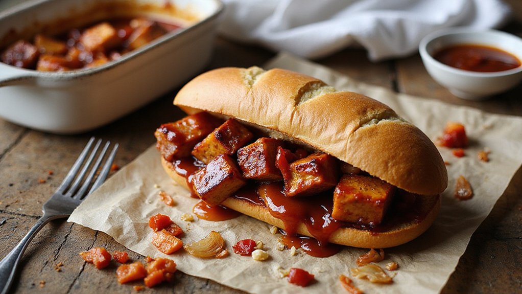 No-Fuss BBQ Tofu Sandwiches (5-Ingredient)
