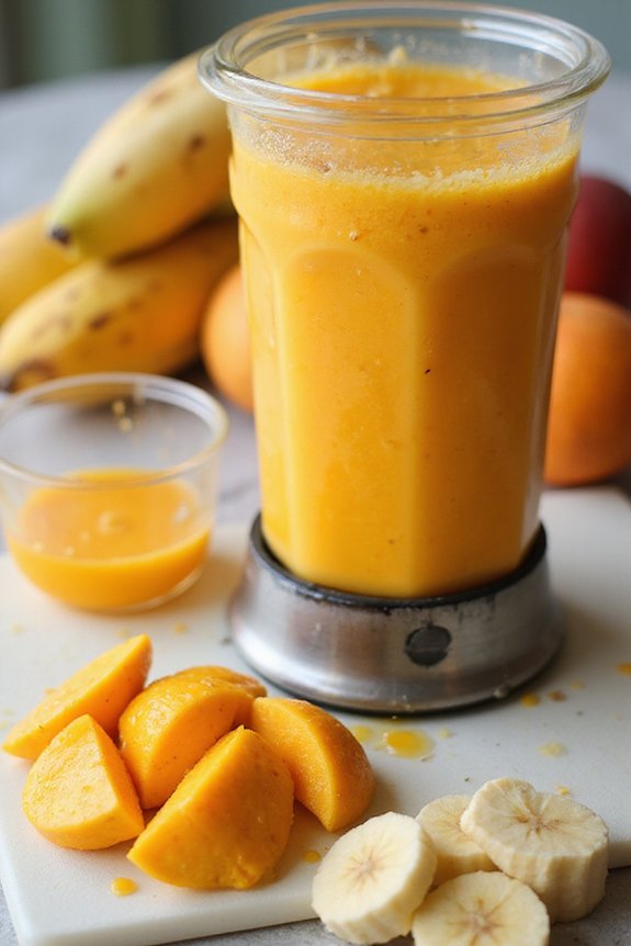 No-Sugar Orange Mango Popsicles (Dairy-Free) - preparation
