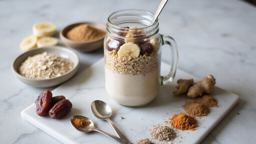 Overnight Toasted Oat and Quinoa Bowl