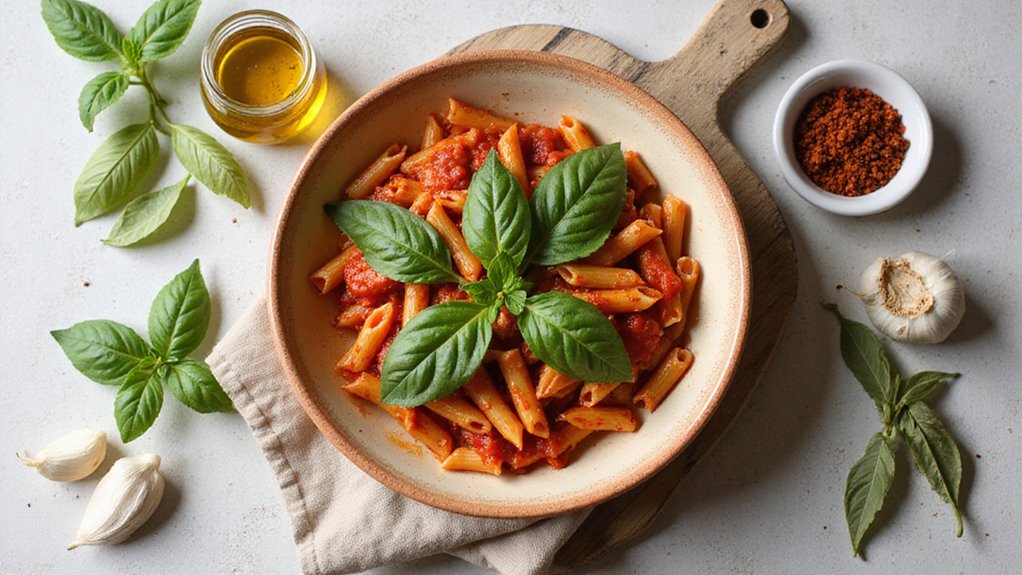Penne With Vegan Arrabbiata (Quick & Spicy)