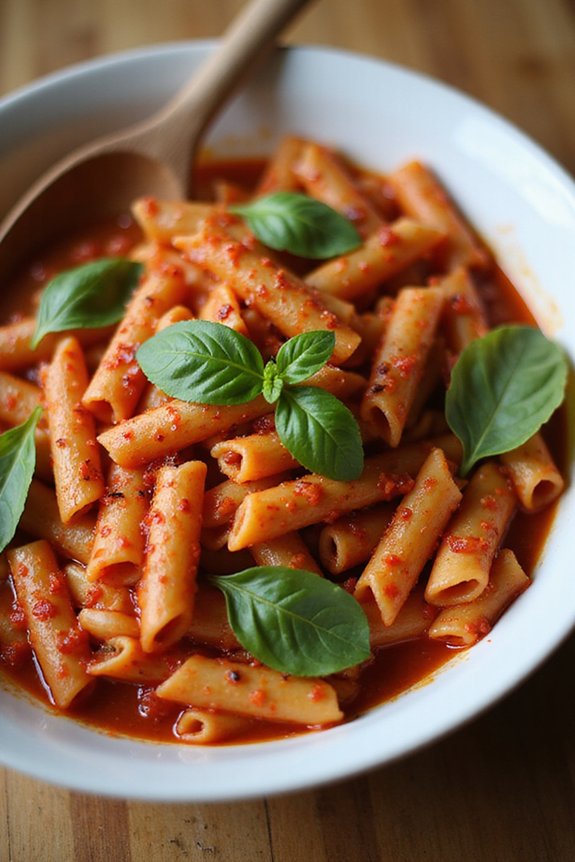 Penne With Vegan Arrabbiata (Quick & Spicy) - preparation