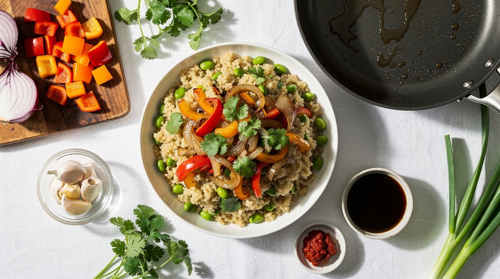 Protein-Packed Quinoa With Edamame (Vegan)