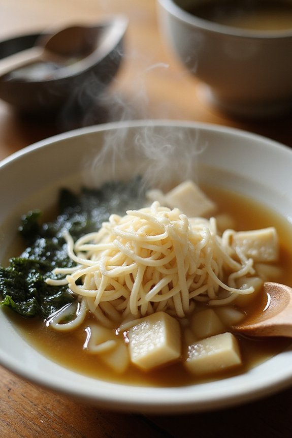 Quick Enoki Mushroom Miso Soup (10 Min) - preparation