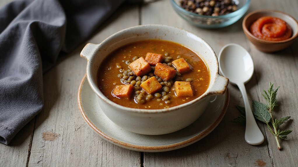 Quick Lentil Tofu Soup (30 Minutes)