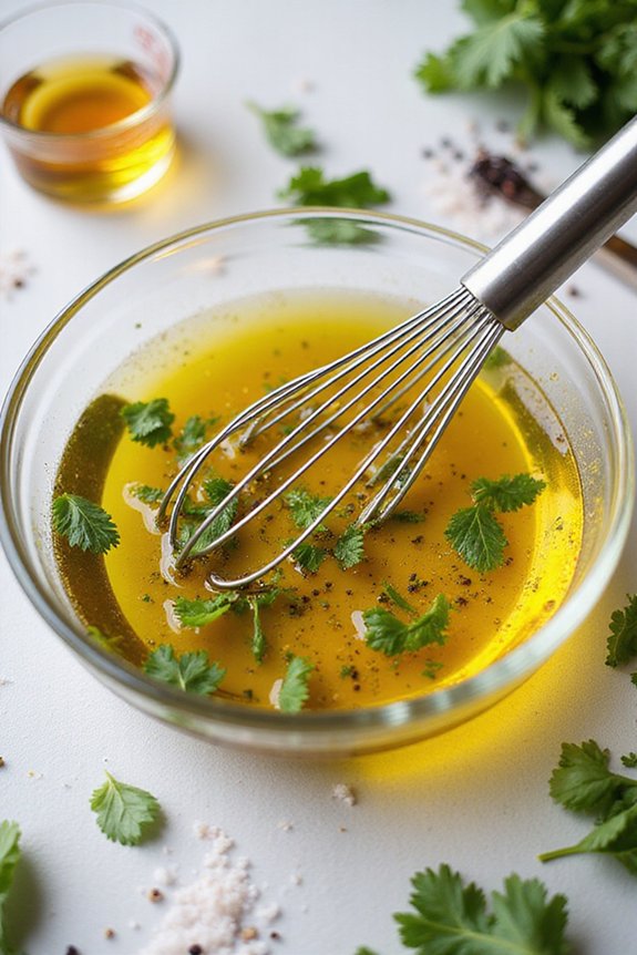Quick Raw Basil Cilantro Dressing (5 Minutes) - preparation