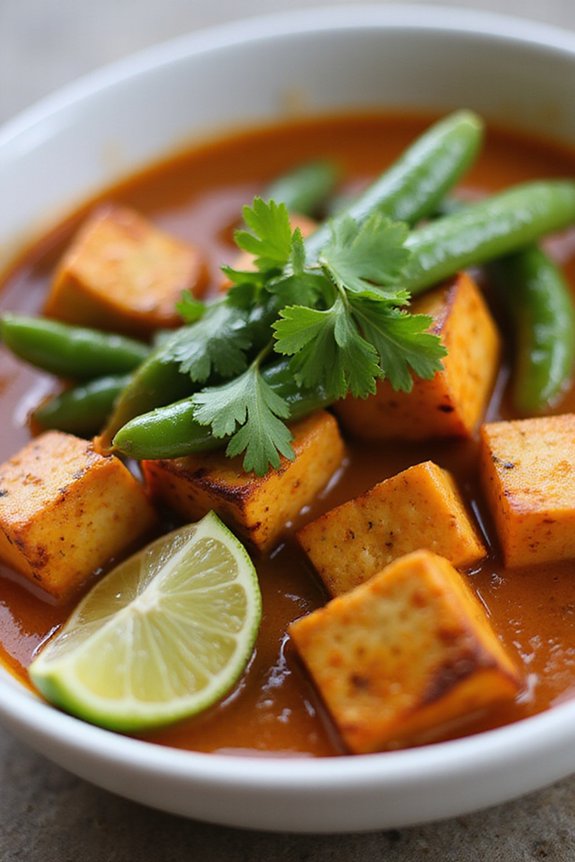 Quick Red Curry Tofu & Sweet Potato (Easy) - preparation