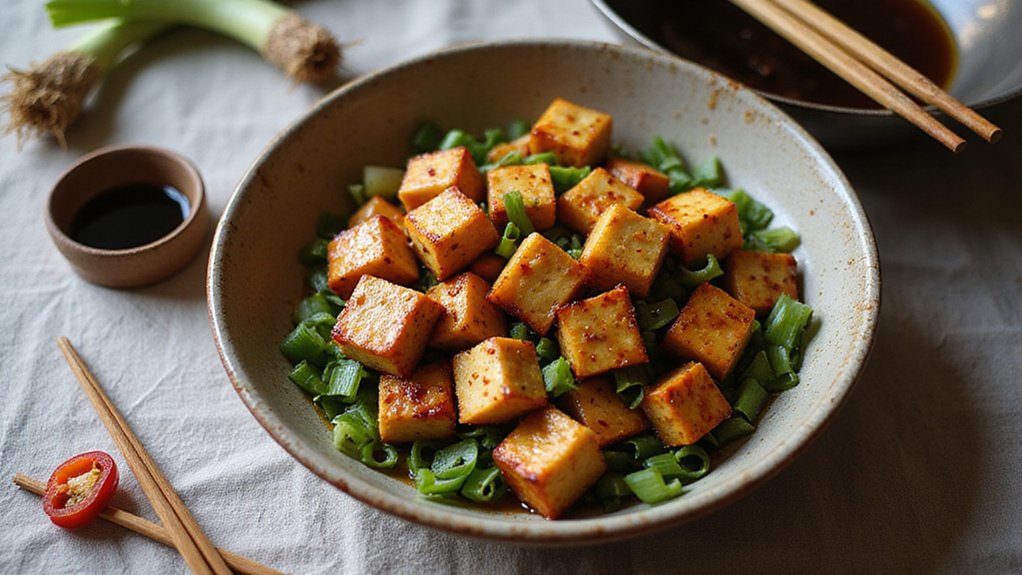 Quick Tofu & Green Onion Stir-Fry