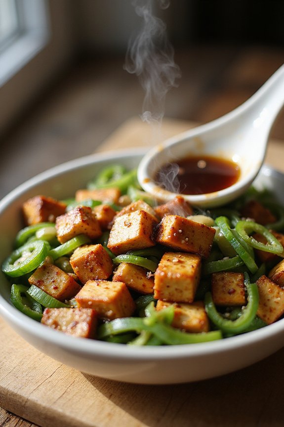 Quick Tofu & Green Onion Stir-Fry - preparation