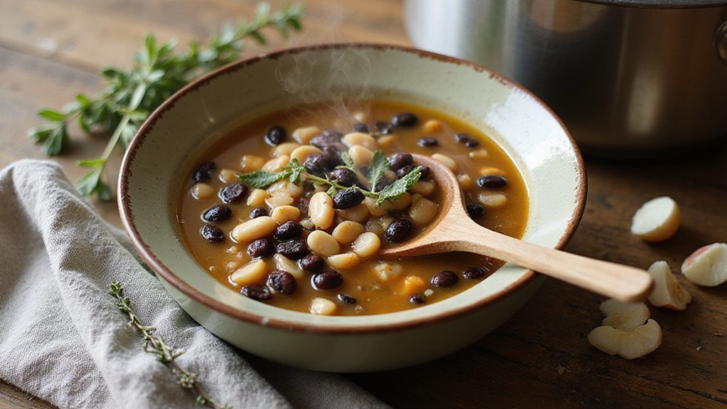 Quick Vegan Black & White Bean Soup