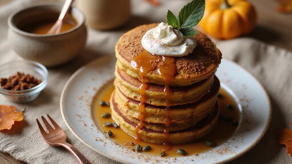 Quick Vegan Pumpkin Pie Pancakes
