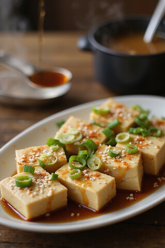 Quick Warm Tofu With Soy-Ginger Sauce - preparation