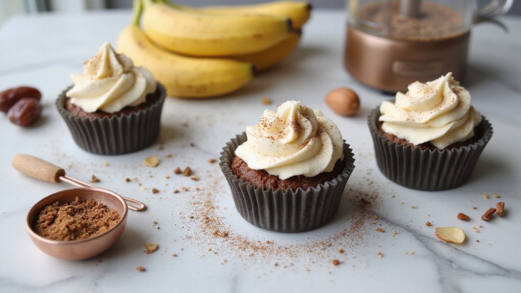 Raw Vegan Chocolate Ice Cream Cupcakes (5-Min)