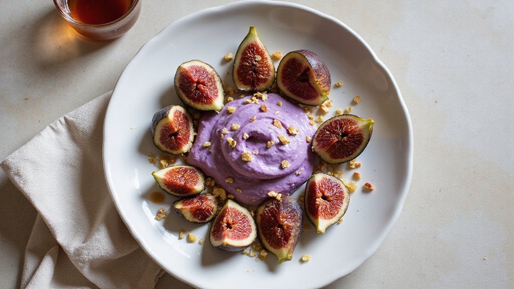 Roasted Figs With Açaí Coconut Cream (Elegant)