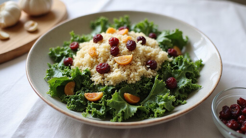Roasted Garlic Kale Quinoa Salad (Best)