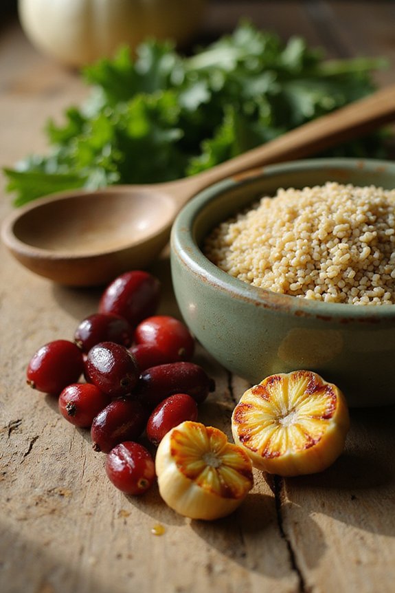 Roasted Garlic Kale Quinoa Salad (Best) - preparation