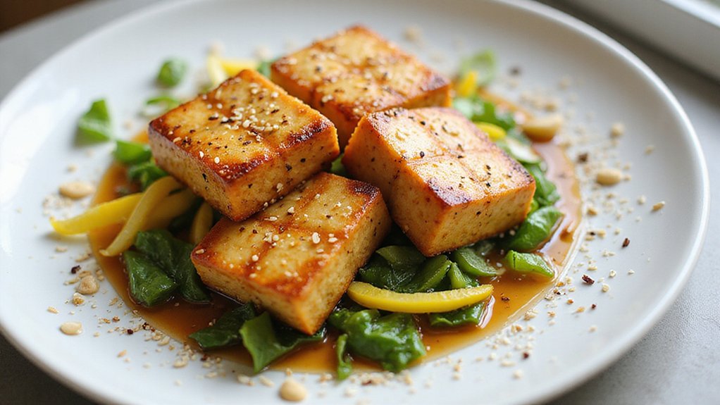 Seared Sesame Tofu With Asian Salad (Easy)