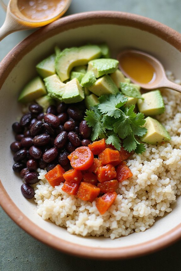 Siesta Special Rice & Black Bean Bowl - preparation