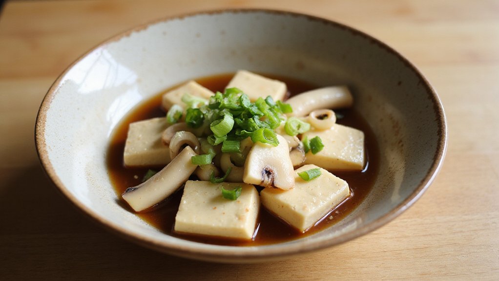 Silken Tofu With Mushroom Ankake (One-Pot)