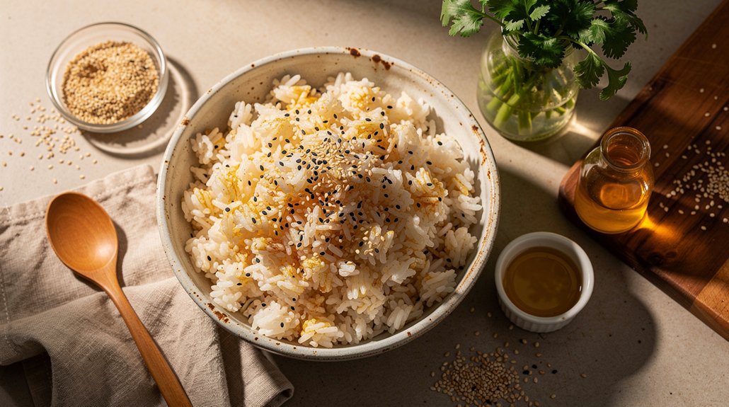 Simple Sesame Vegan Rice (Side Dish)