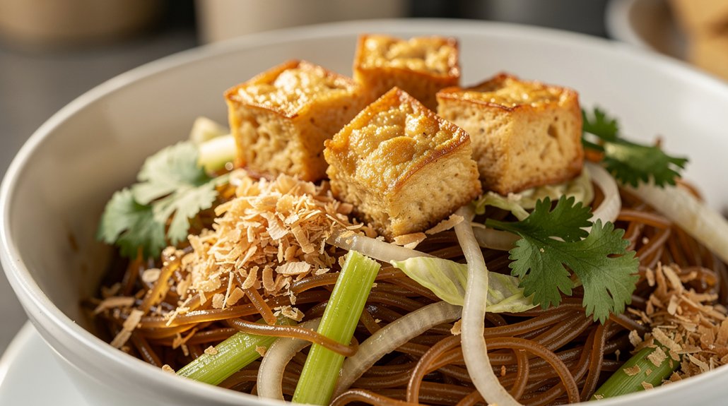 Singapore Hawker Noodles With Golden Tofu (Easy) - preparation