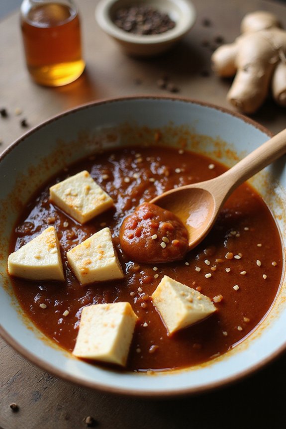 Spicy Baked Tofu (One-Pan Recipe) - preparation