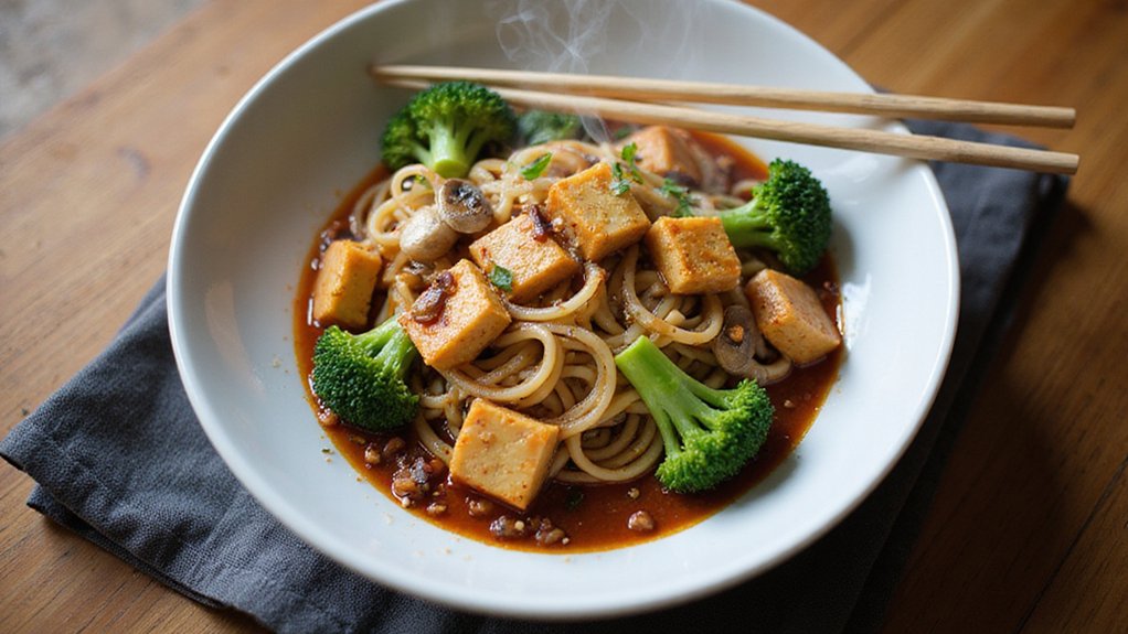 Spicy Udon Noodles With Crispy Tofu (Restaurant-Style)