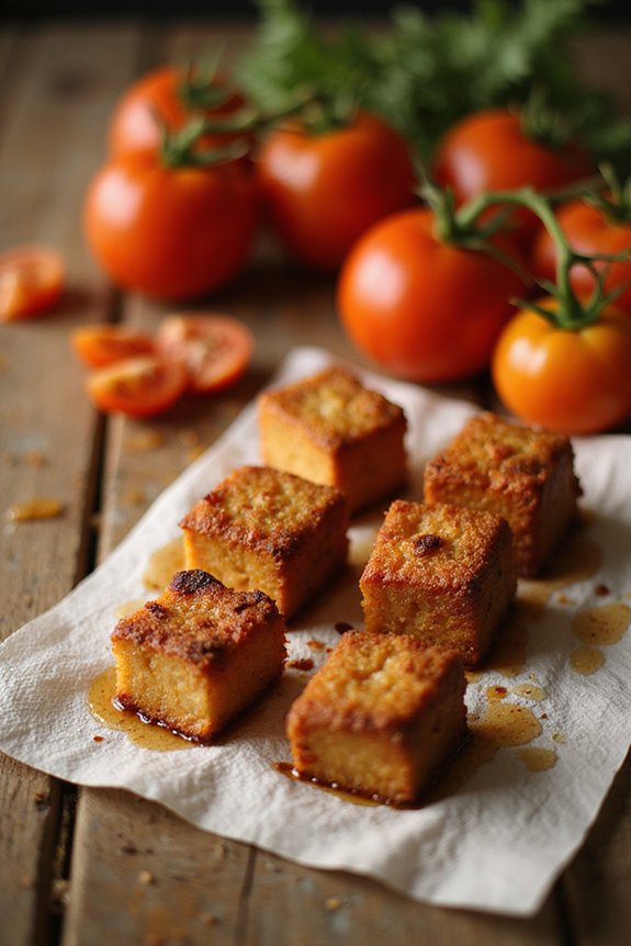 Stir-Fried Tofu & Vine-Ripened Tomatoes - preparation