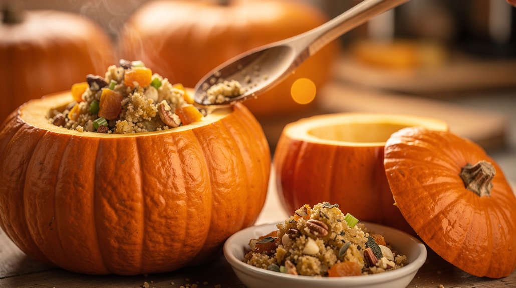 Stuffed Thanksgiving Pumpkins (Diabetic-Friendly) - preparation