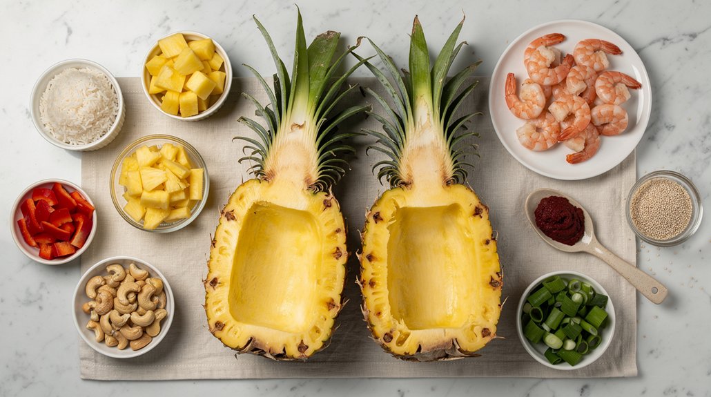 Thai Pineapple Fried Rice in Shell (Easy)
