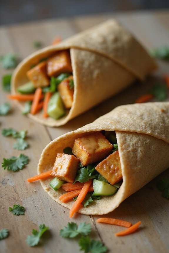 Thai Tofu Wrap (Quick & Flavorful) - preparation