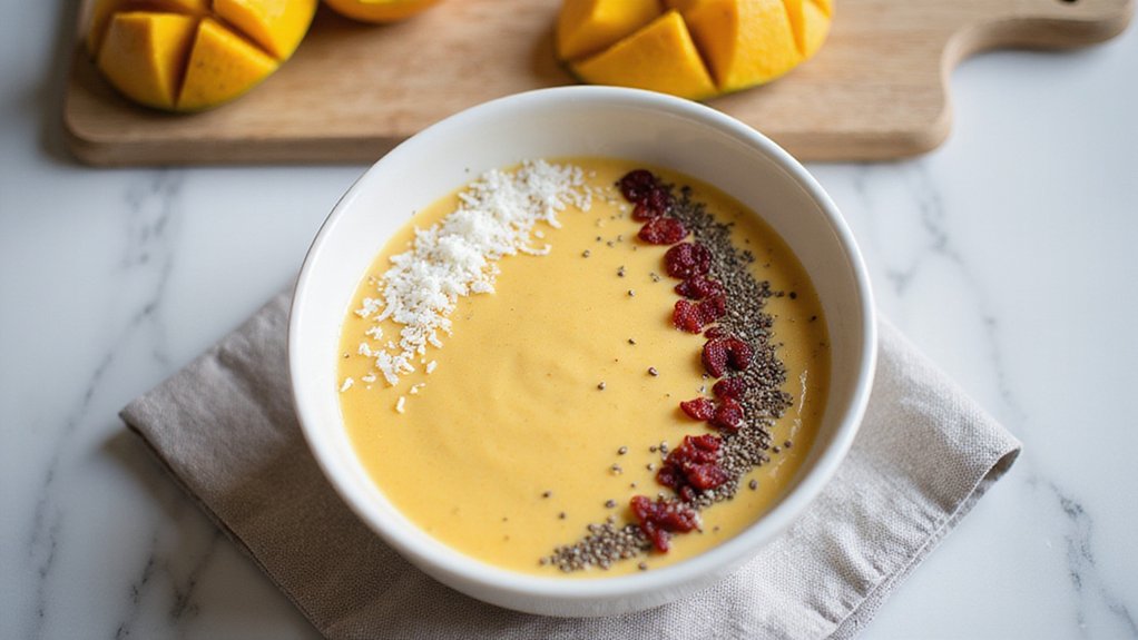 Tropical Smoothie Bowl With Mango