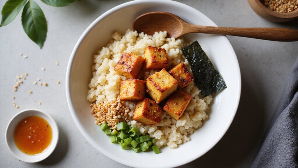Vegan Korean Cauliflower Kimchi Fried Rice