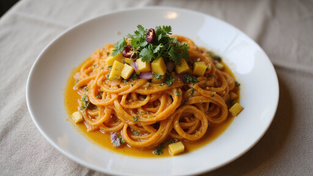 Vegan Sweet Potato Noodle Coconut Curry