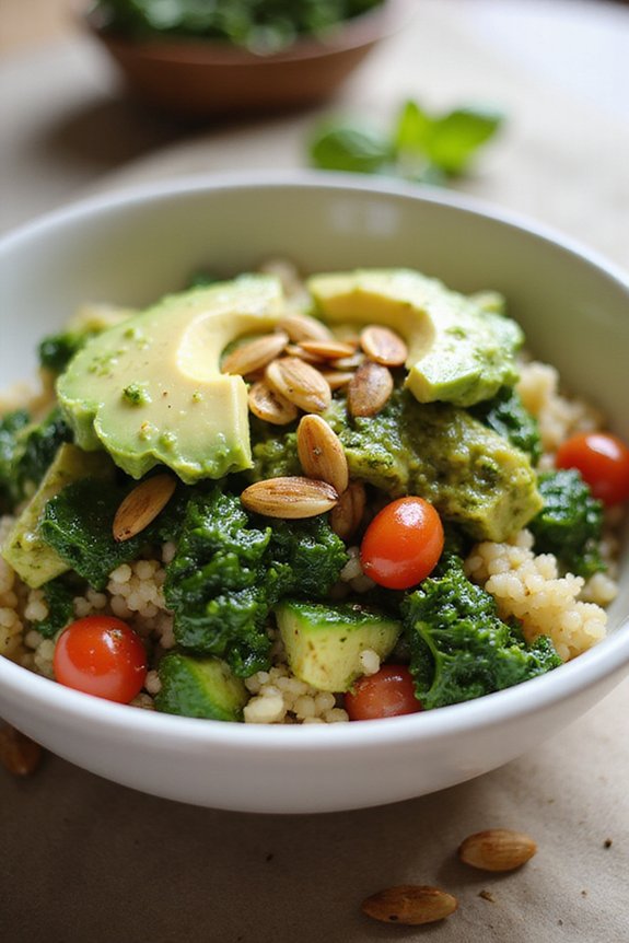 Vegetable Couscous With Sunflower Pesto - preparation