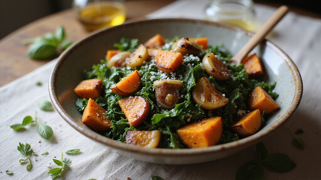 Warm Vegan Leafy Greens Salad (Best & Healthy)