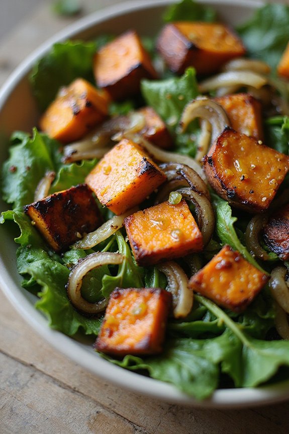 Warm Vegan Leafy Greens Salad (Best & Healthy) - preparation